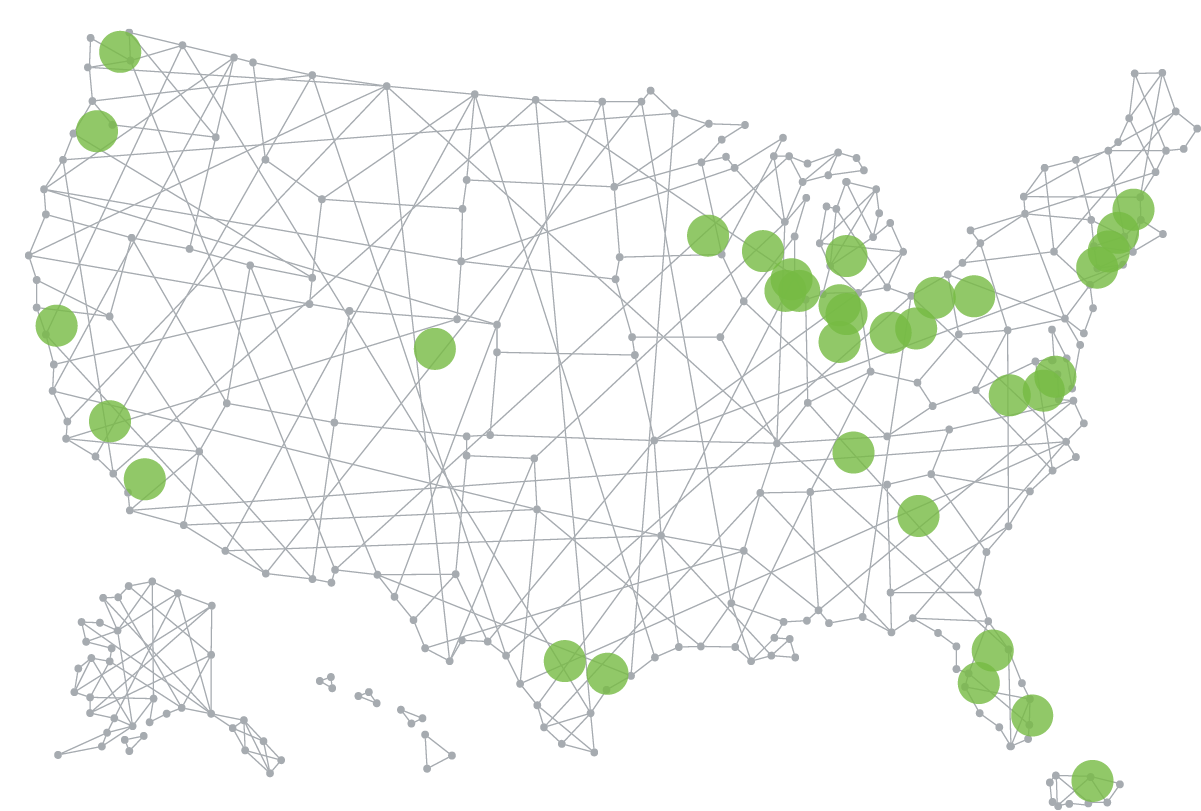 CF Staffing - Locations map