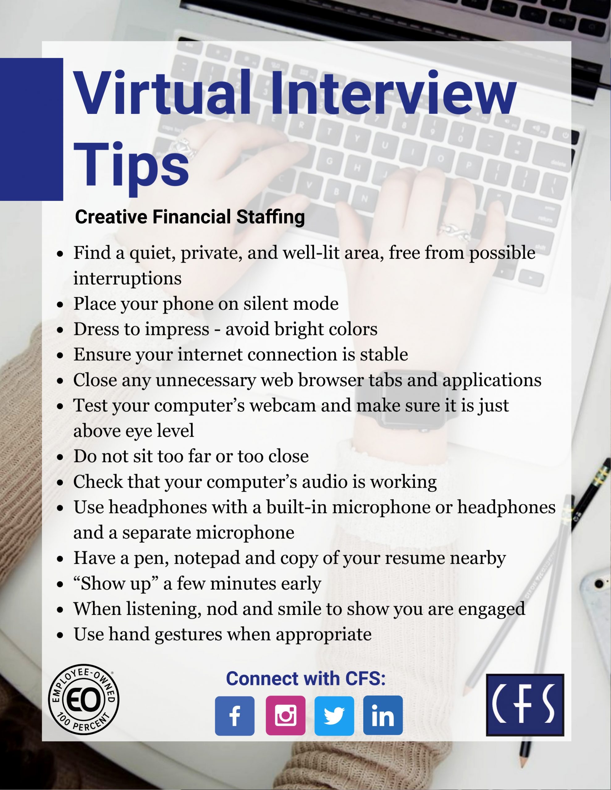 Virtual Interview Tips Creative Financial