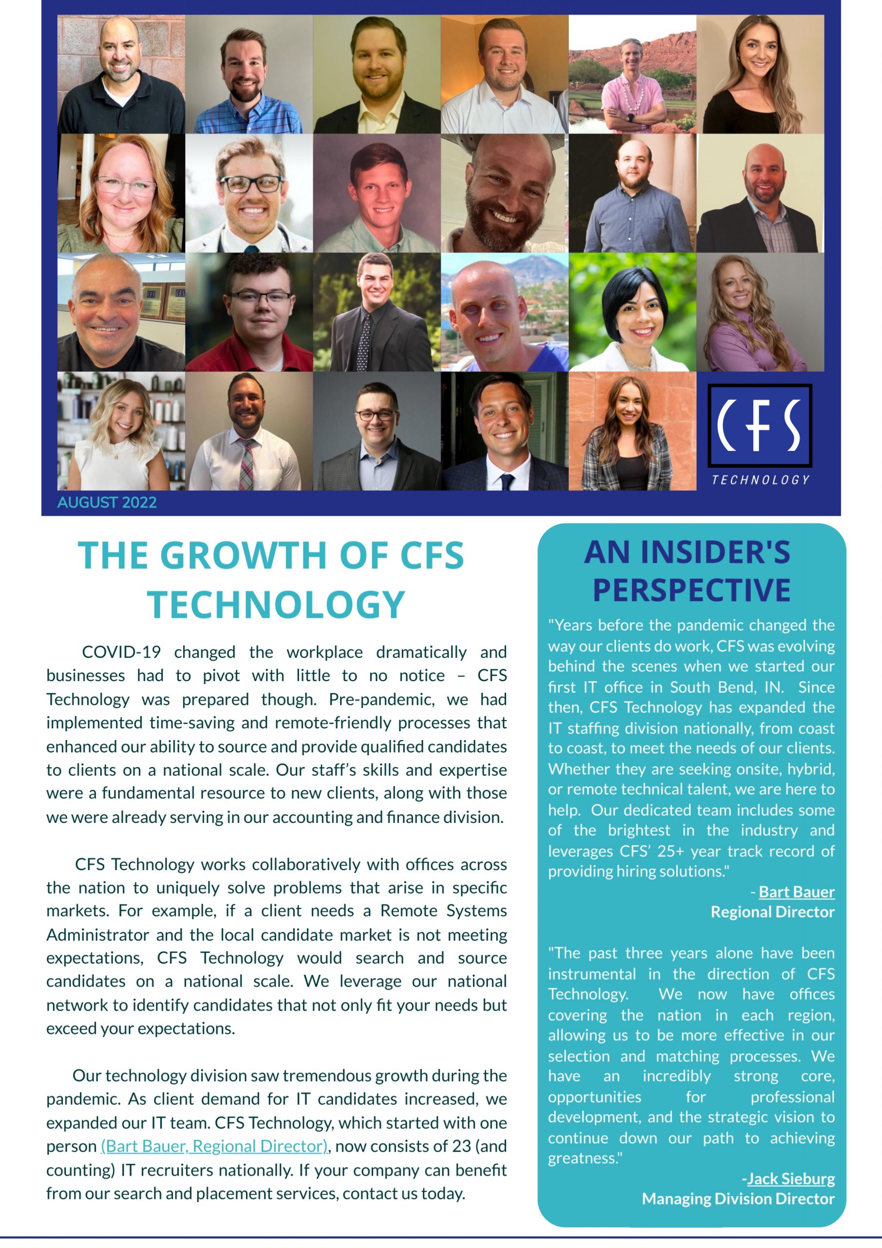 The Growth of CFS Technology