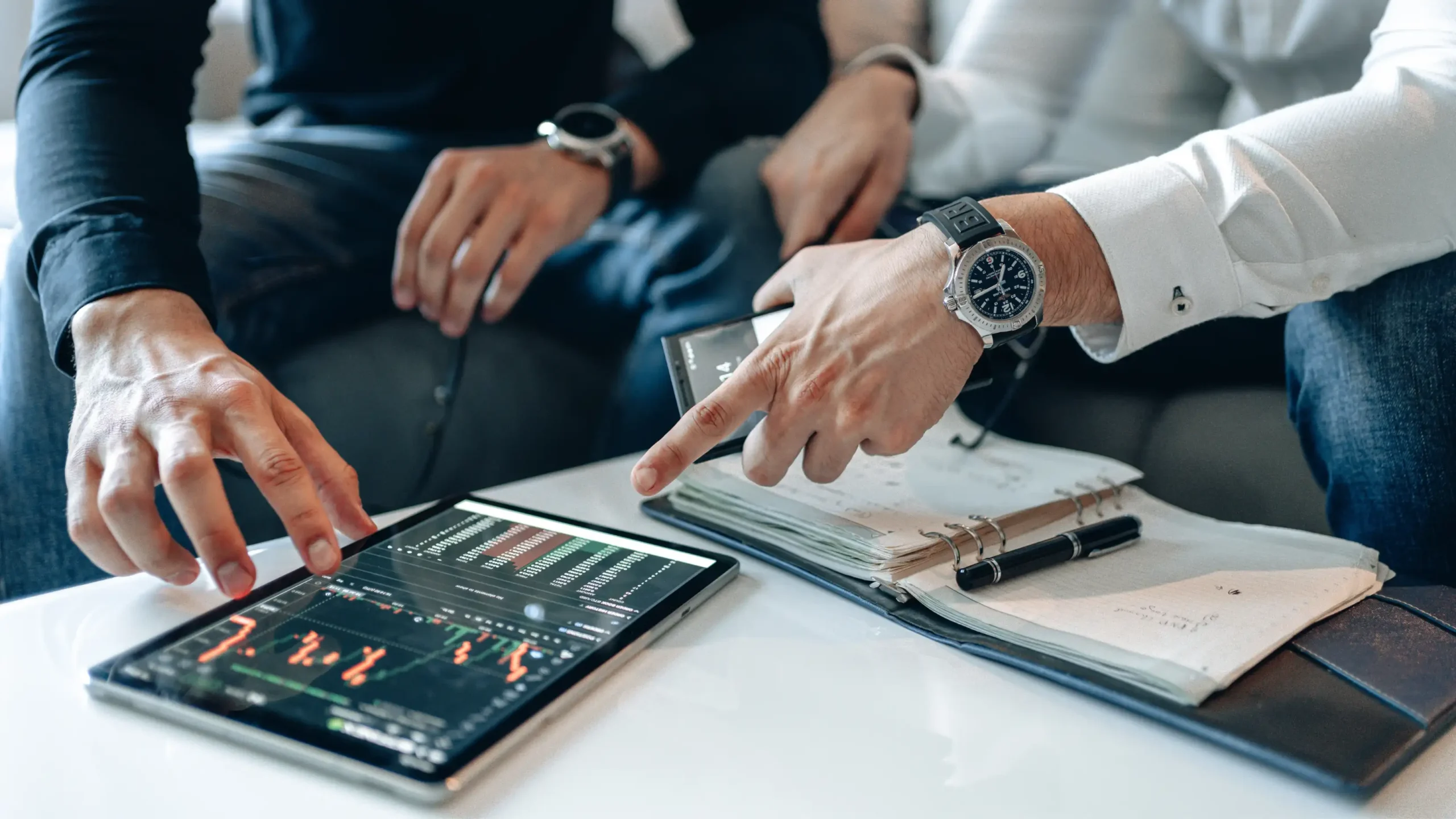 two business men in meeting